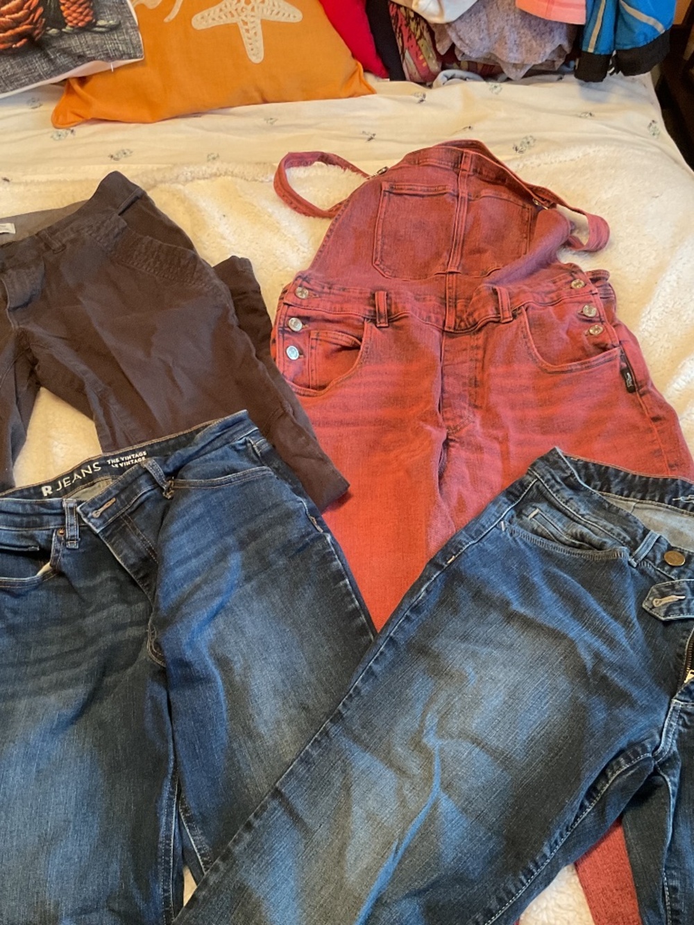 3 pairs of jeans 1 overall
